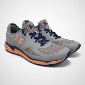 Under Armour Womens Micro G Mantis 2 Running Shoes Gray Blue 7.5